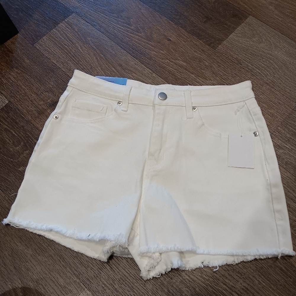Abound Cream Jean Shorts Sz 27 New